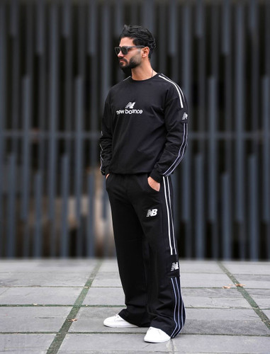 ست اسپرت دورس و شلوار بگ پارچه پنبه دو نخ new balance