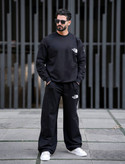 ست اسپرت دورس و شلوار بگ پارچه پنبه دو نخ the north face