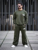 ست اسپرت دورس و شلوار بگ پارچه پنبه دو نخ the north face