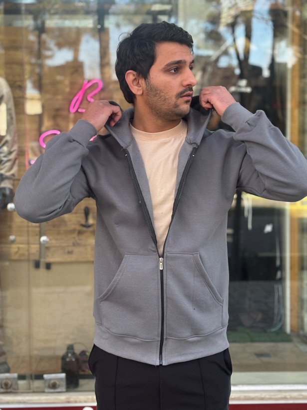 سویشرت جلو زیپ پنبه 3 نخ توکرکی بیسیک