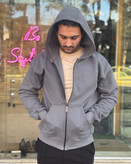 سویشرت جلو زیپ پنبه 3 نخ توکرکی بیسیک