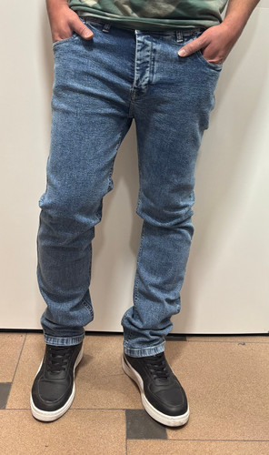 شلوار لی مردانه راسته تمام کش پارچه پنبه