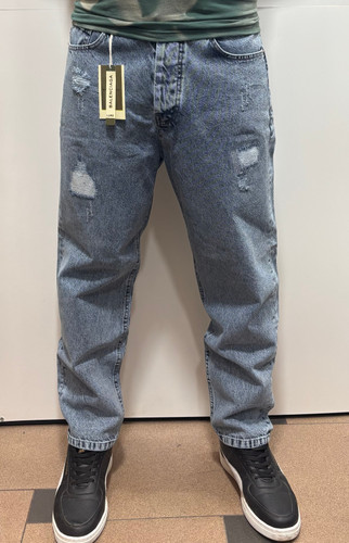 شلوار مام فیت آبی مردانه زانفیکس