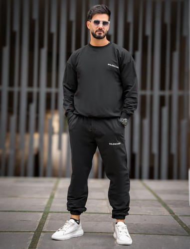 ست اسپرت دورس و شلوار جاگر پشت چاپ پارچه پنبه دو نخ balenciaga