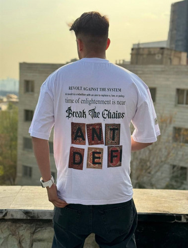 تیشرت طرح فرش پنبه ای باکسی